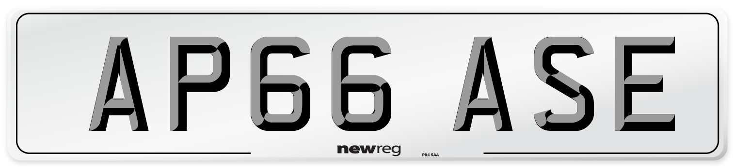 AP66 ASE Number Plate from New Reg